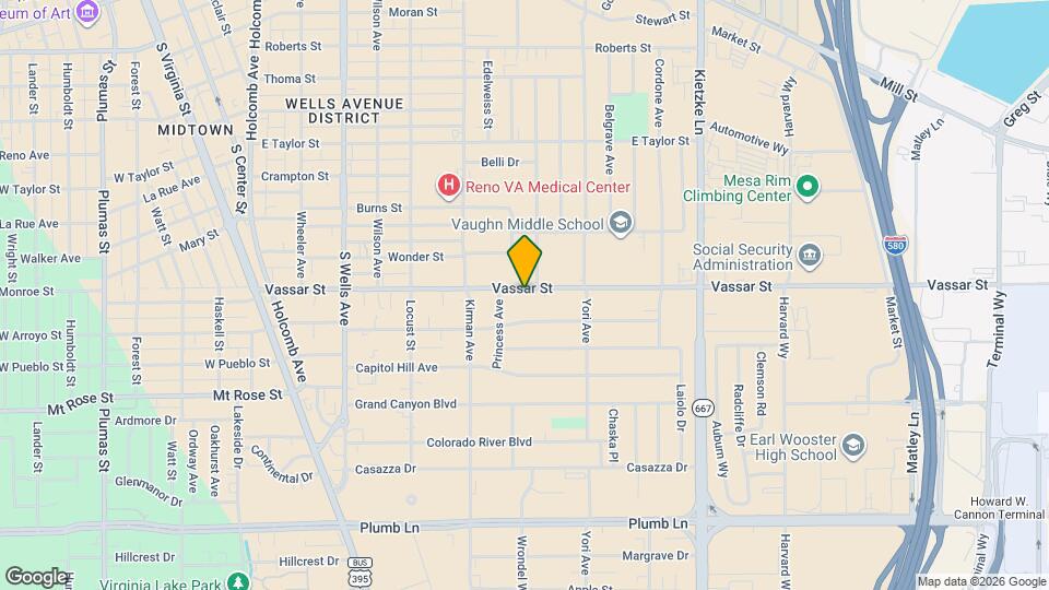 860 Vassar St Map and Location Details