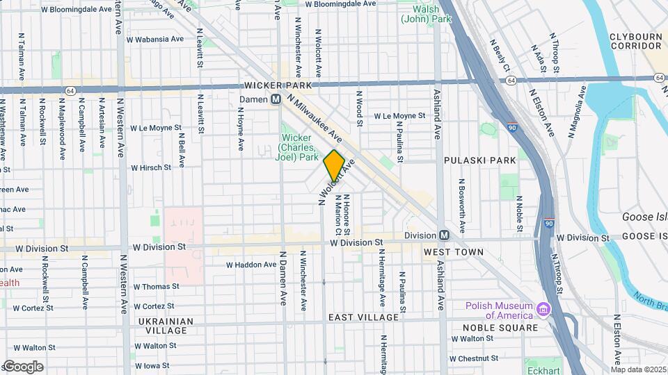 1335 N Wolcott Ave, Unit 1F Mapa y Detalles de la Ubicación