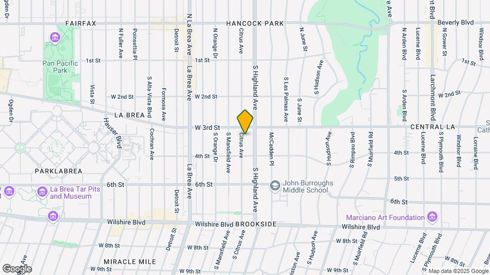 322 S Citrus Ave Map and Location Details