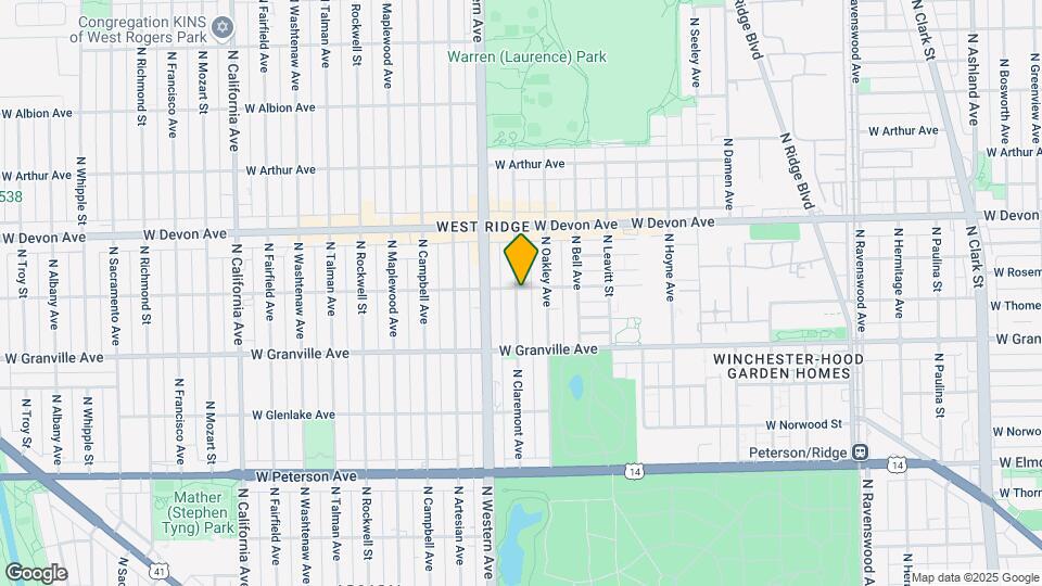 2319 W Rosemont Ave Map and Location Details
