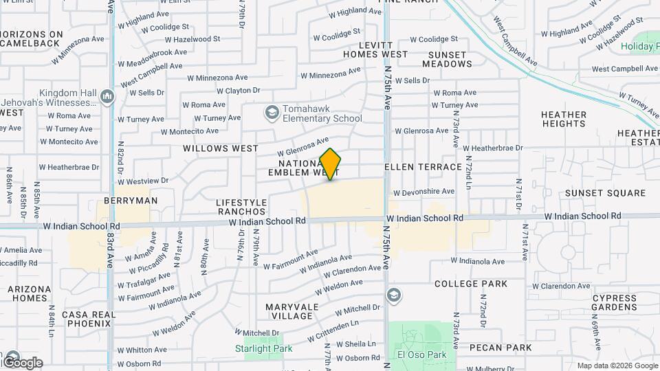 7613 W Devonshire Ave Map and Location Details