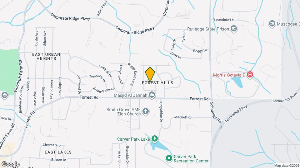 3037 Foresthill Dr Mapa y Detalles de la Ubicación