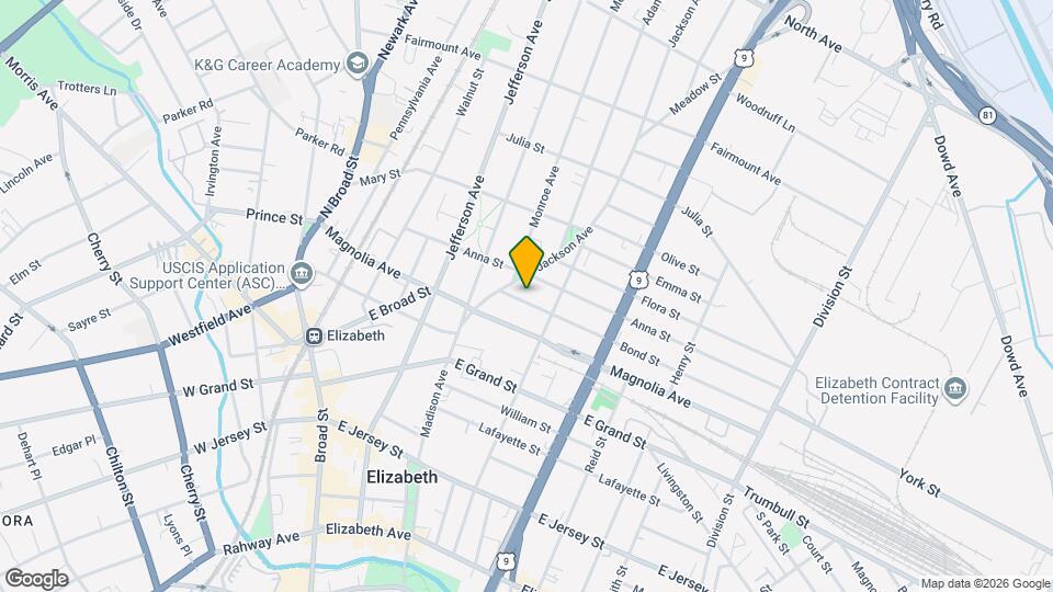 1073 Bond St Map and Location Details
