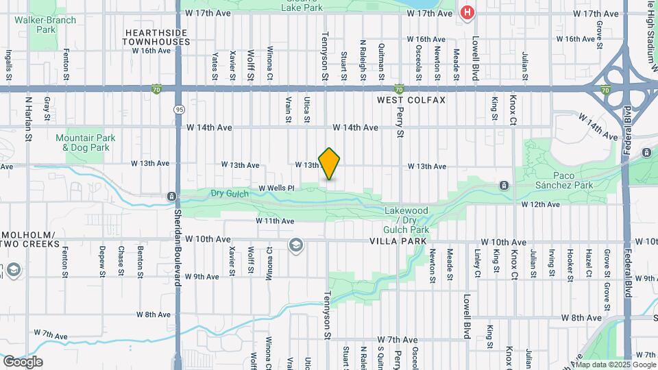 1238 Tennyson St Map and Location Details