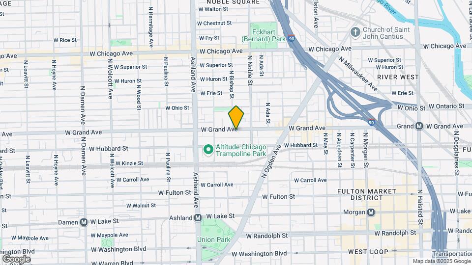 1435 W Grand Ave Mapa y Detalles de la Ubicación