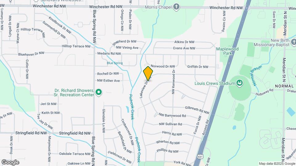 4304 Lakeview Dr NW Map and Location Details