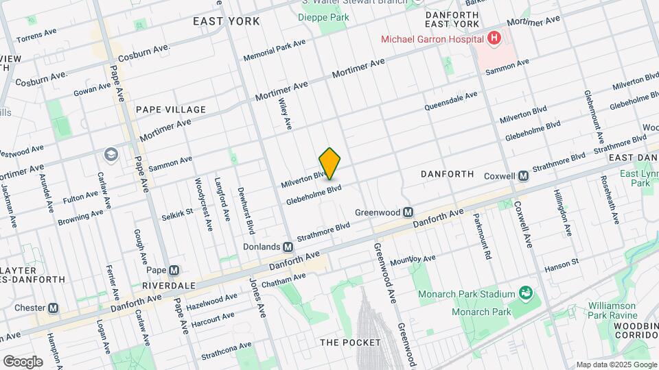 80 Glebeholme Blvd Map and Location Details