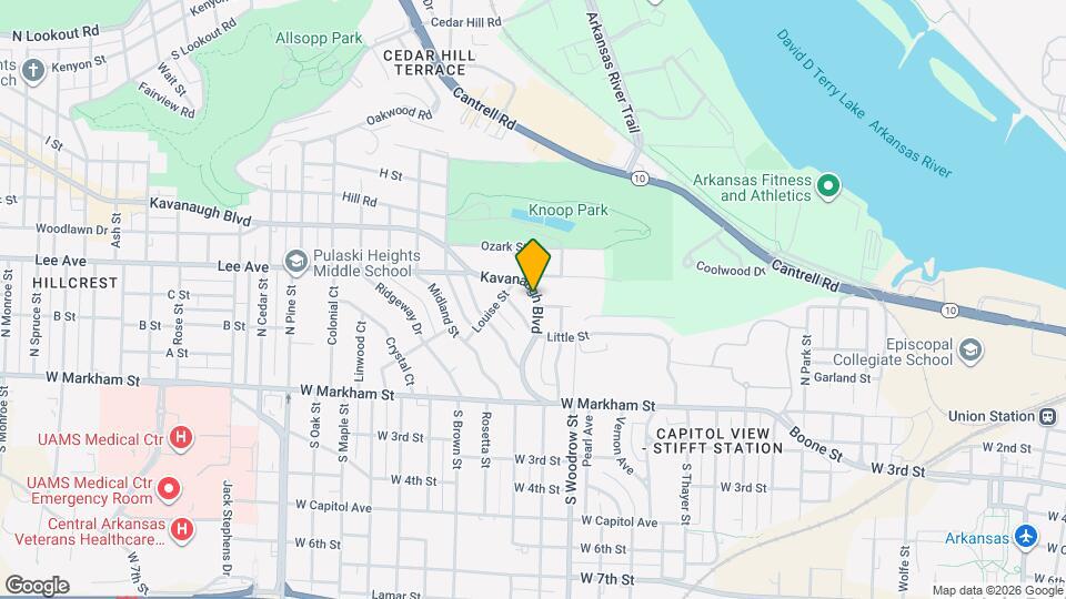 1305 Kavanaugh Blvd Map and Location Details