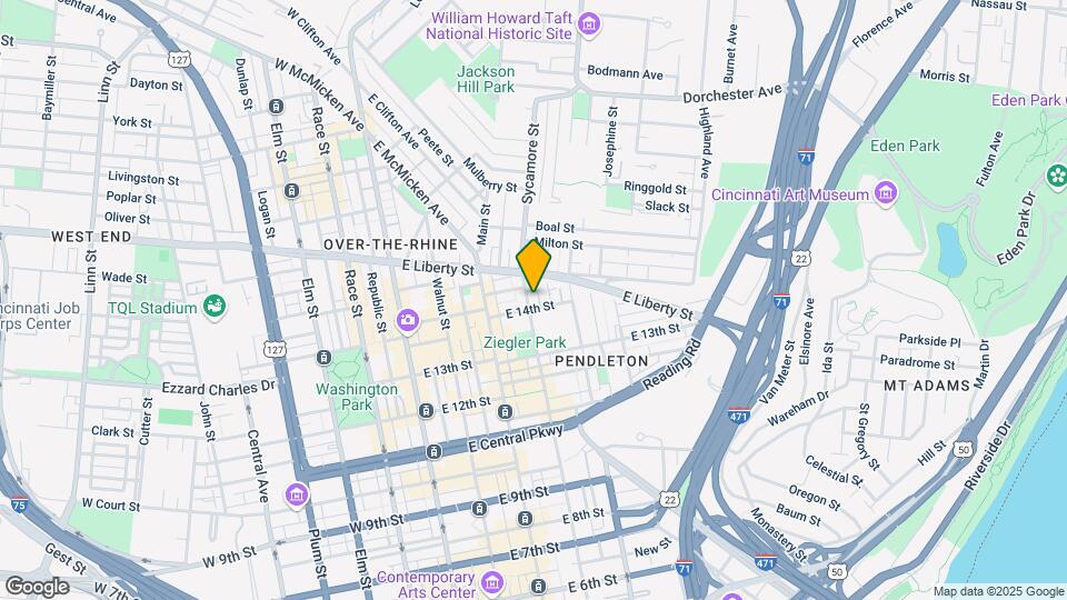 1406 Sycamore St Map and Location Details
