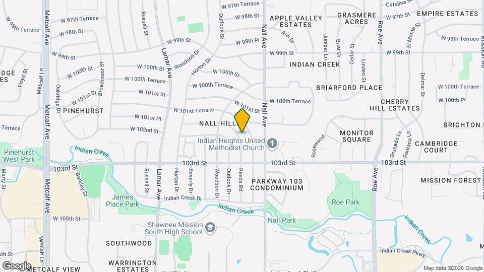 10201 Reeds Rd Map and Location Details