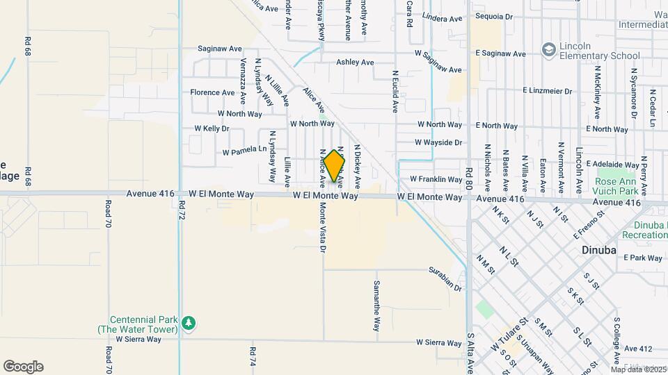 841 W El Monte Way Map and Location Details