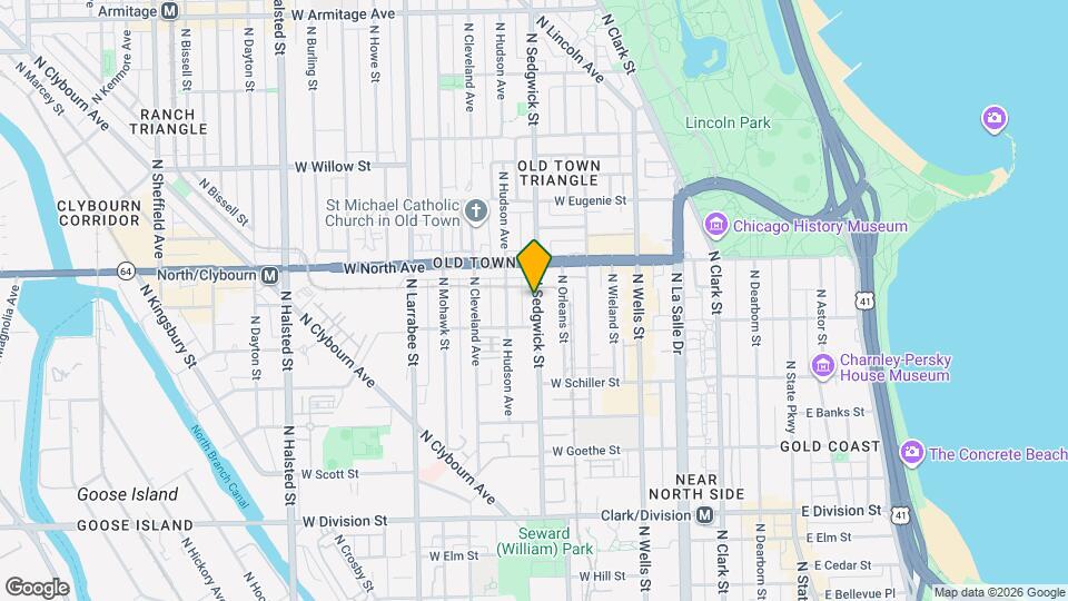 1518 N Sedgwick St Mapa y Detalles de la Ubicación
