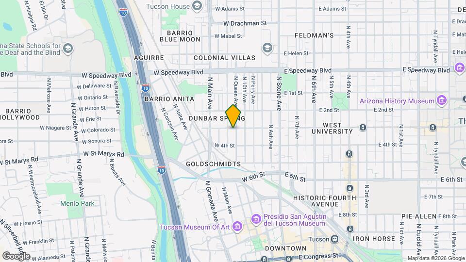 221 W University Blvd Map and Location Details