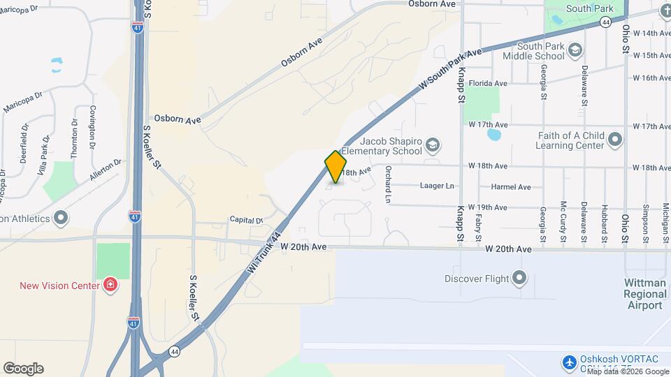 1351 W 18th Ave, Unit Wittman Place Mapa y Detalles de la Ubicación