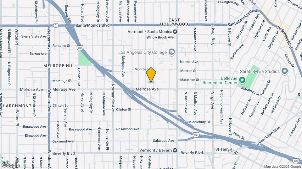 719 N Heliotrope Map and Location Details