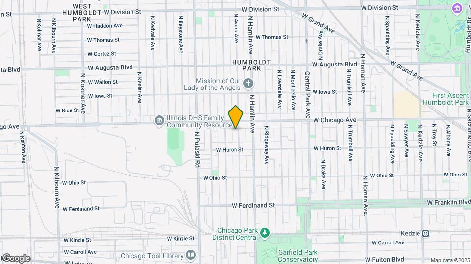 736 N Avers Ave, Unit 3S Map and Location Details