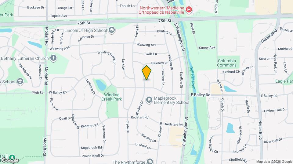 1560 Warbler Dr Map and Location Details