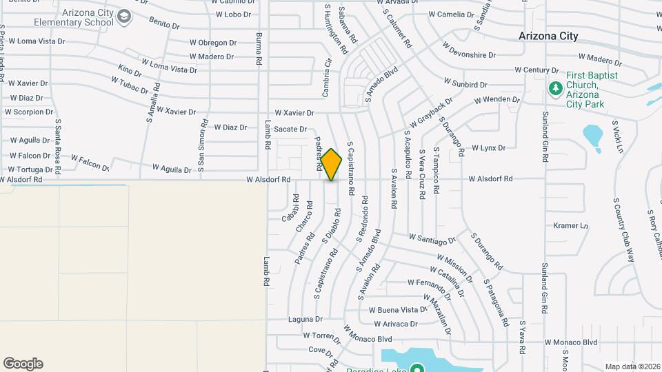 14534 S Diablo Rd Map and Location Details