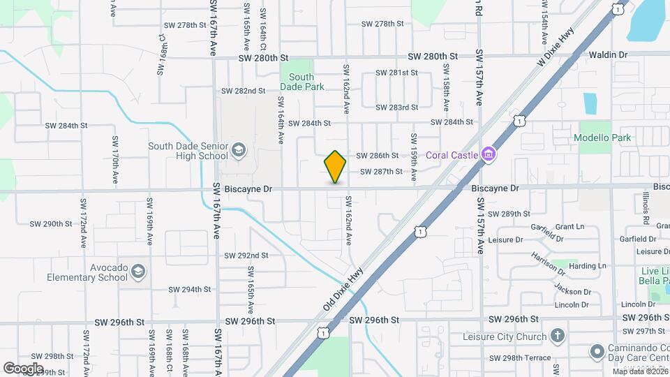 16225 SW 288th St Map and Location Details