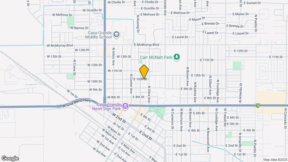 215 E 10th St Map and Location Details