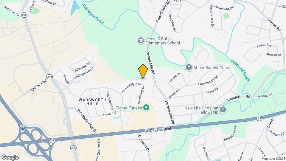 1430 Dover Rd Map and Location Details