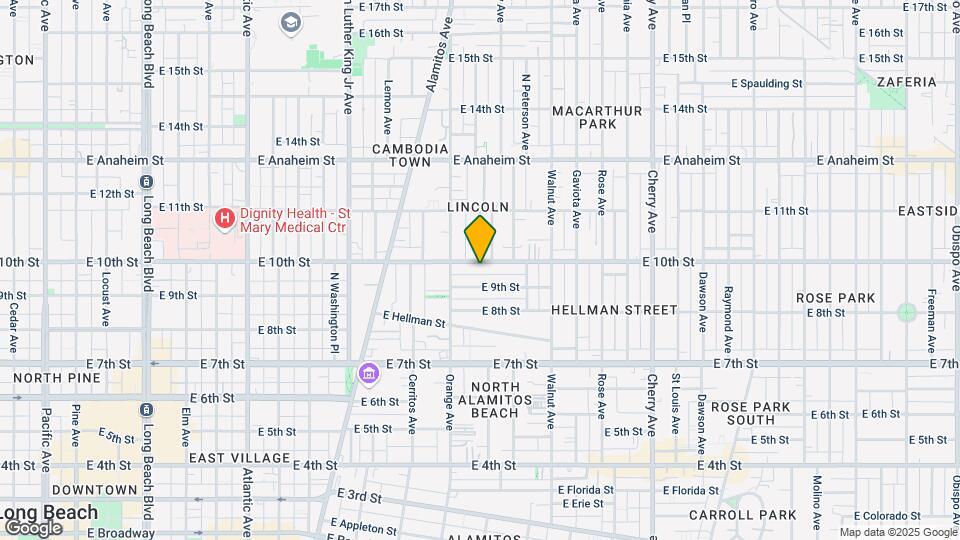 1304 E 10th St Map and Location Details