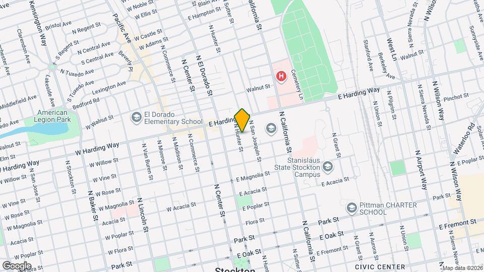1338 N Hunter St Map and Location Details