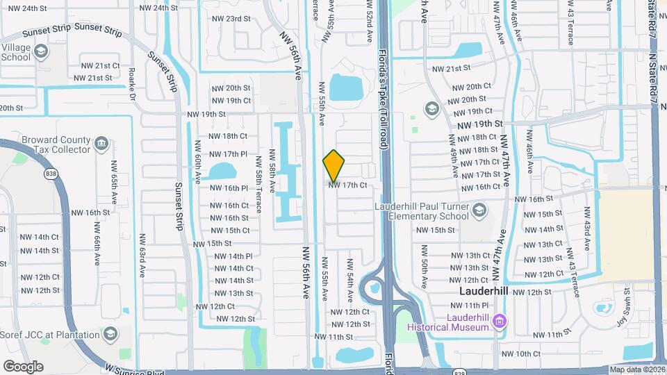 1725 NW 54th Terrace Map and Location Details