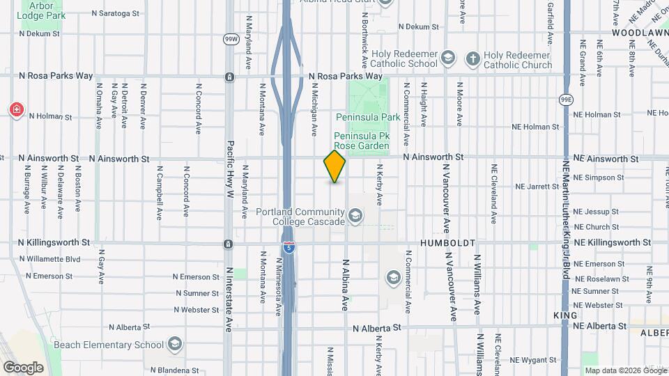 5814 N Mississippi Ave Map and Location Details