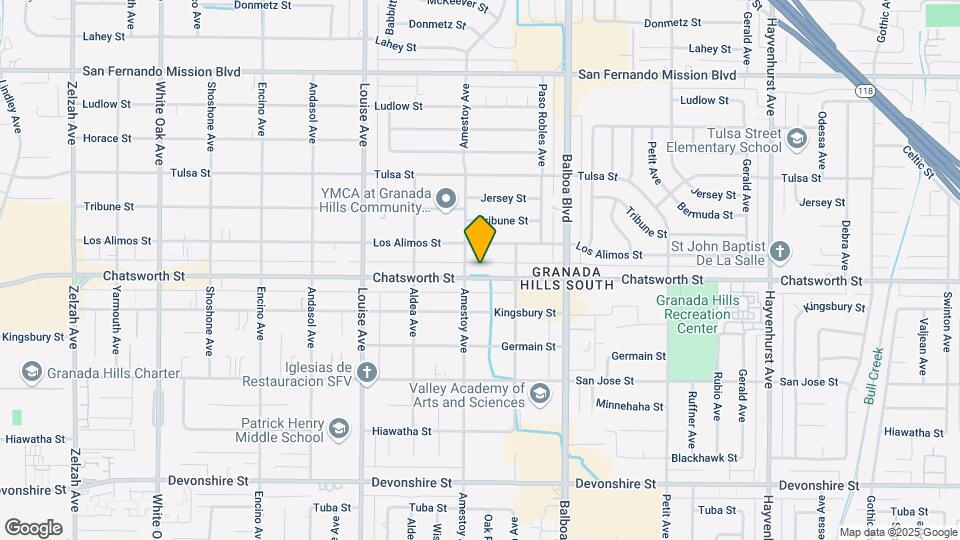 17117 Chatsworth St Map and Location Details