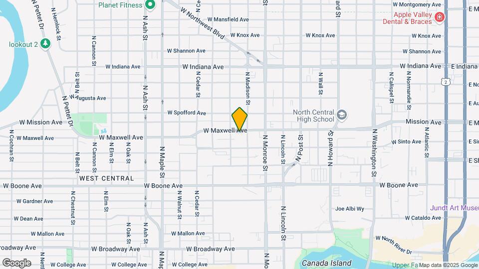 1113 W Maxwell Ave Map and Location Details