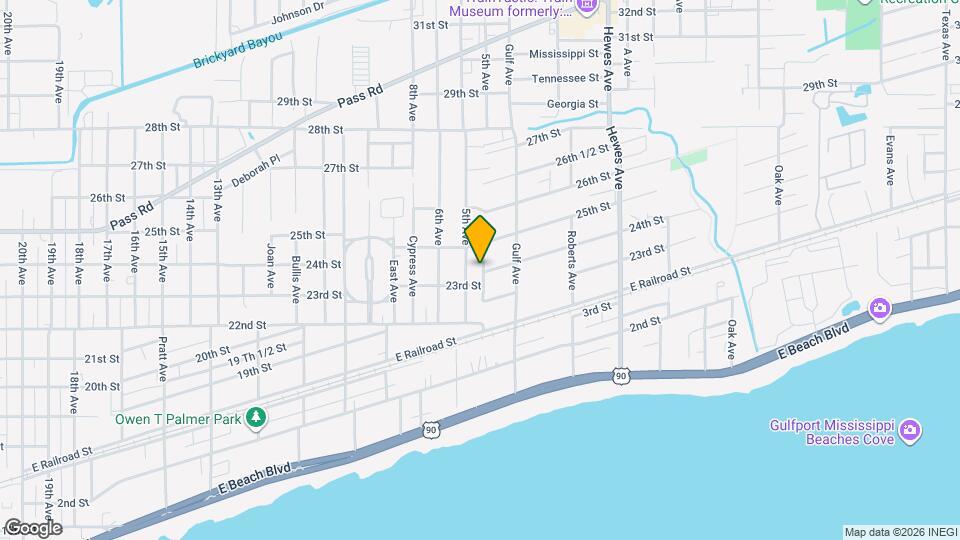 832 24th St Map and Location Details