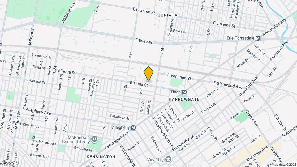 925 E Tioga St Map and Location Details