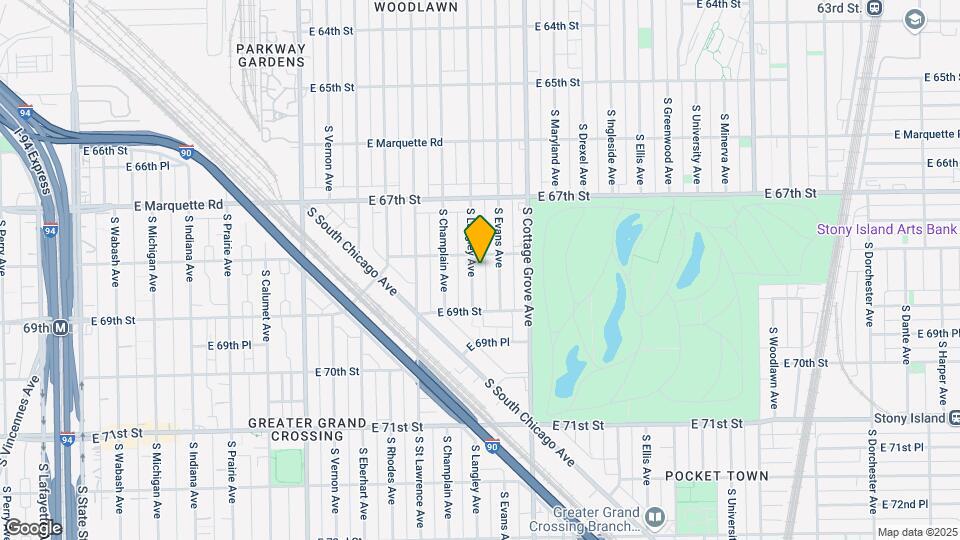 6813 S Langley Ave Mapa y Detalles de la Ubicación
