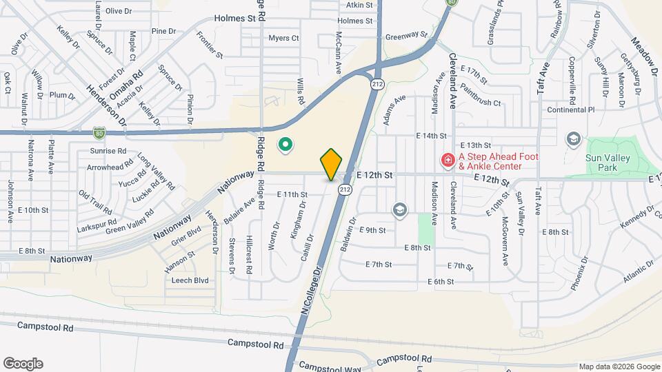 1109 Cahill Dr Map and Location Details