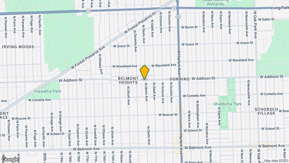7401 W Addison St Map and Location Details