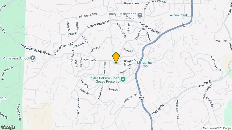 805 Canyon Dr Map and Location Details