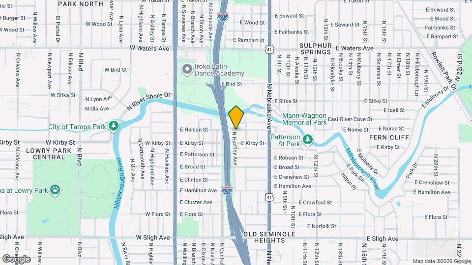 7717 N Huntley Ave Map and Location Details