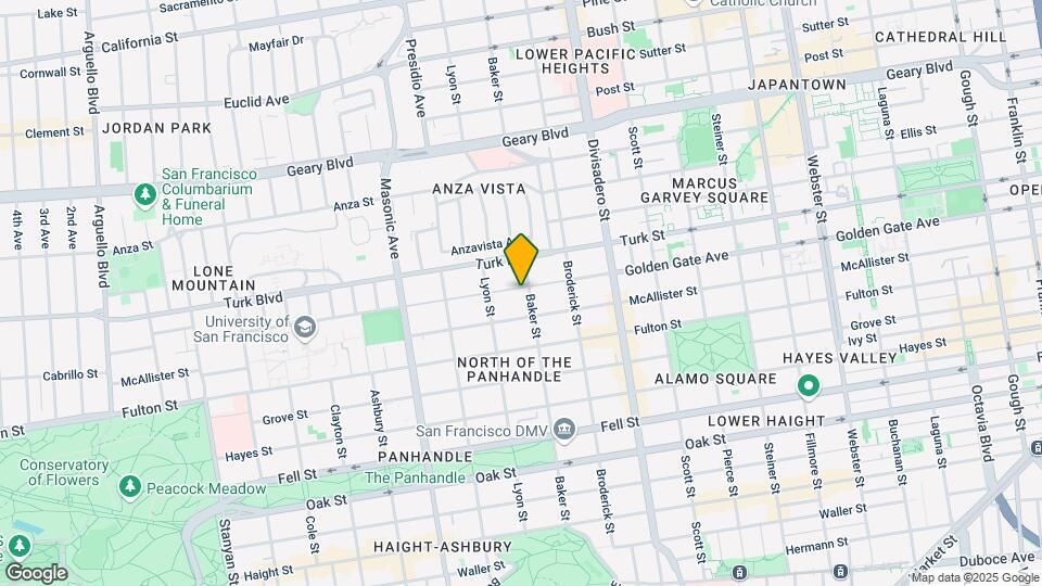 1901-1911 Golden Gate Ave Mapa y Detalles de la Ubicación