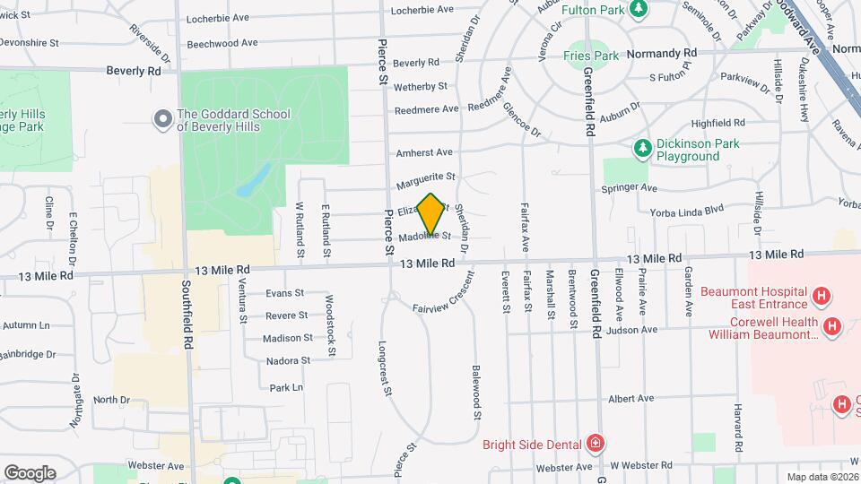 16195 Madoline St Map and Location Details
