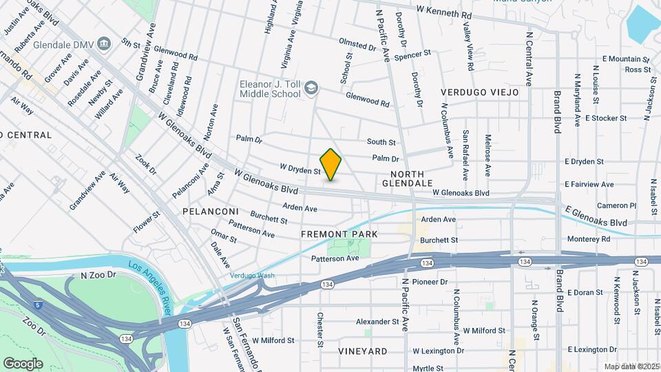 645 W Glenoaks Blvd Map and Location Details