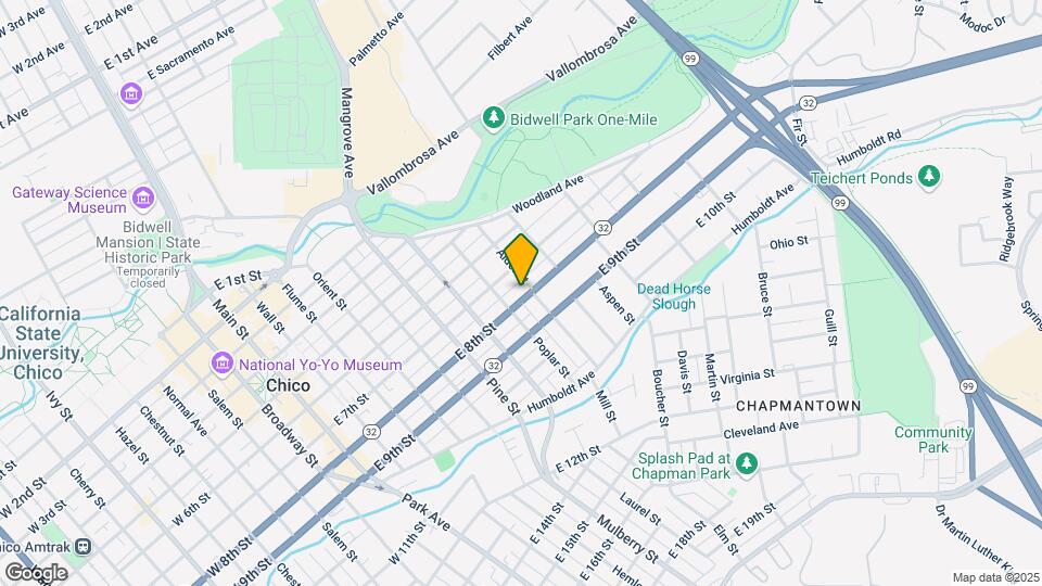 890 E 8th St Map and Location Details
