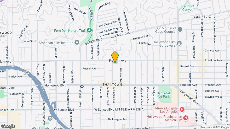 1844 N Kingsley Dr Map and Location Details