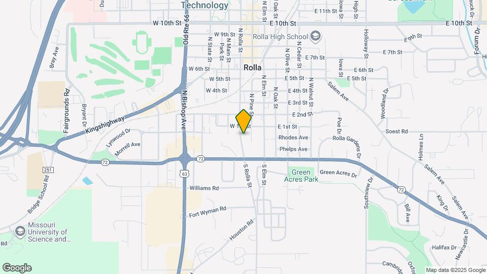 109 S Rolla St, Unit #B Mapa y Detalles de la Ubicación