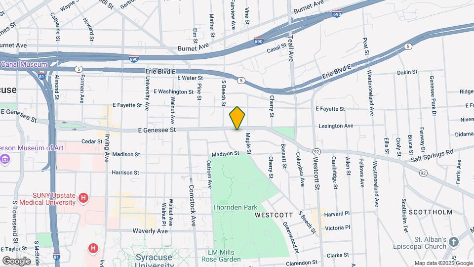 1526 E Genesee St, Unit Apt 2 Map and Location Details