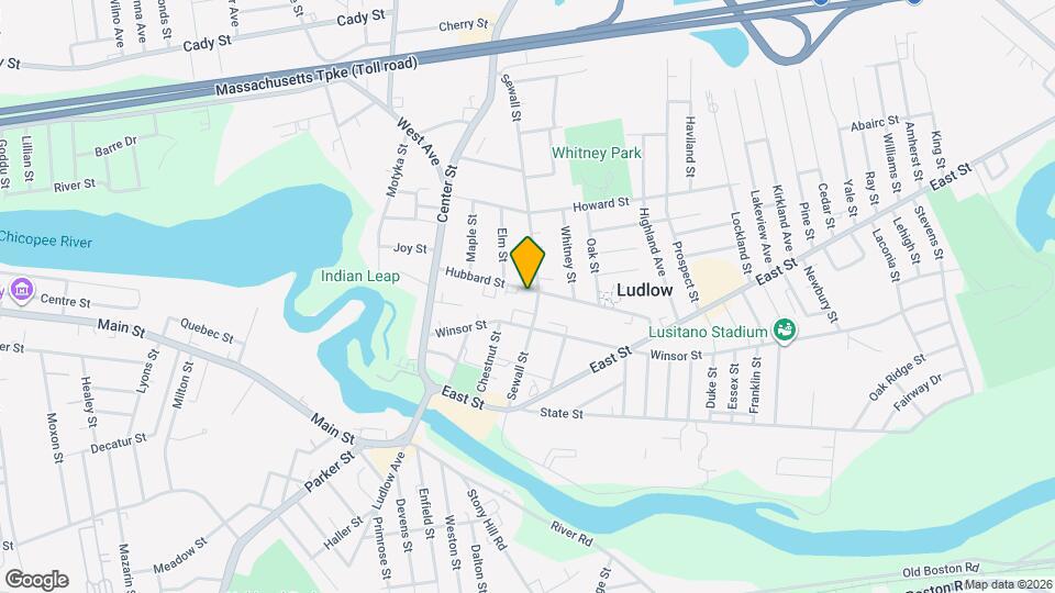 100 Hubbard St, Unit 100 Hubbard St. Ludlow, MA Unit 2L Map and Location Details