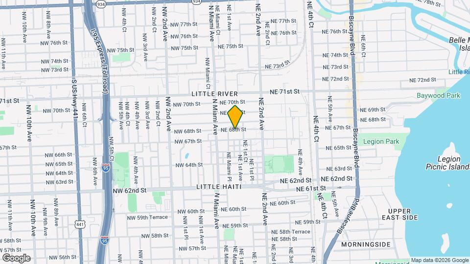 90 NE 68th St Map and Location Details