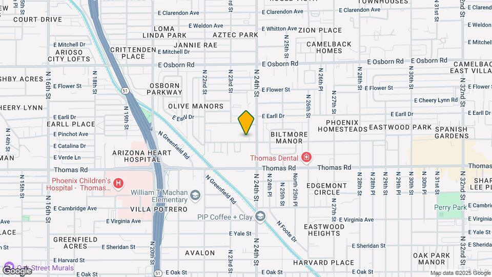 2326 E Pinchot Ave-Unit -1 Map and Location Details