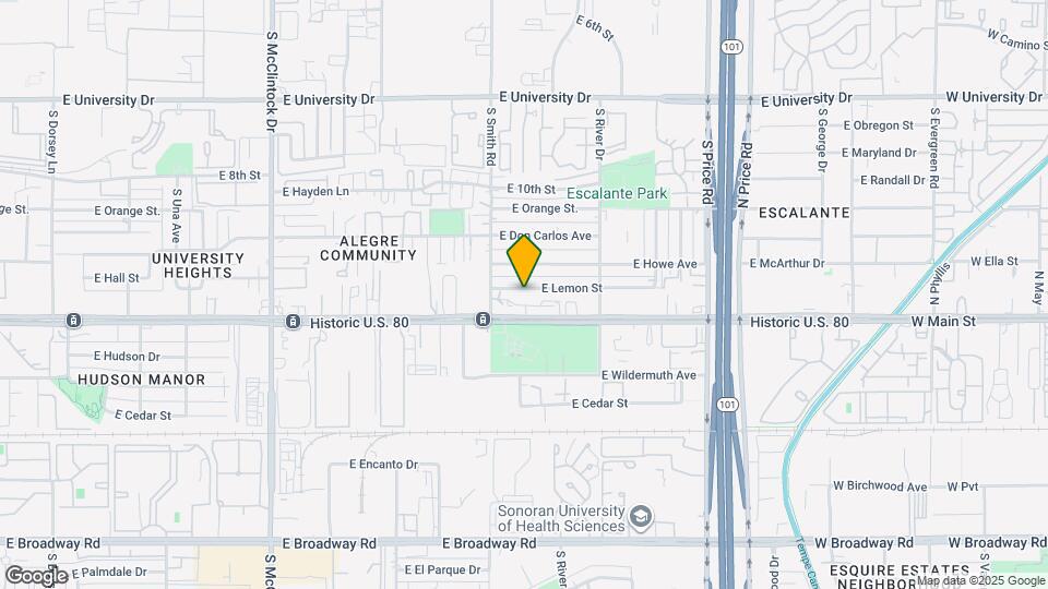 2033 E Lemon St Map and Location Details