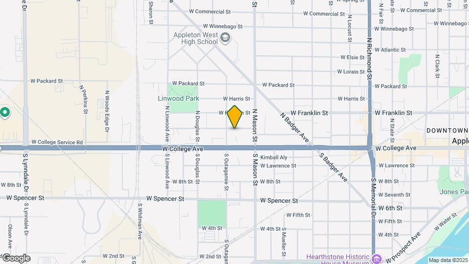 1343 1/2-1343 1/2 W Washington St Map and Location Details